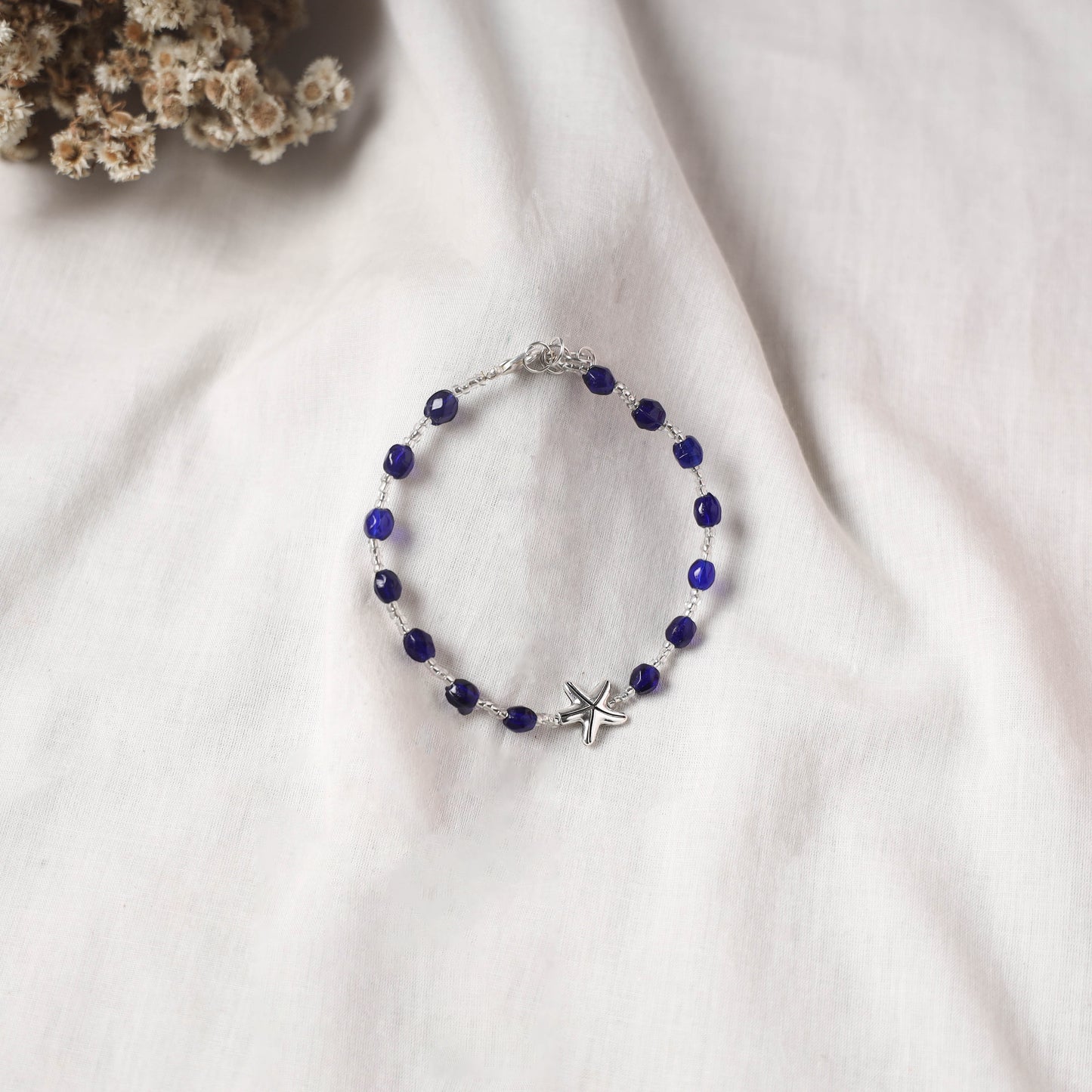 Blue - Handcrafted Stone Work GS Anklet 16