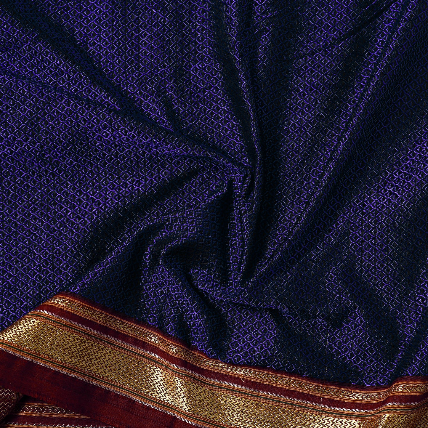 Purple - Karnataka Weave Cotton Khun Fabric 01