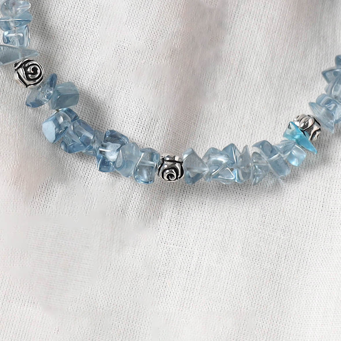 Blue - Handcrafted Stone Work GS Anklet 17