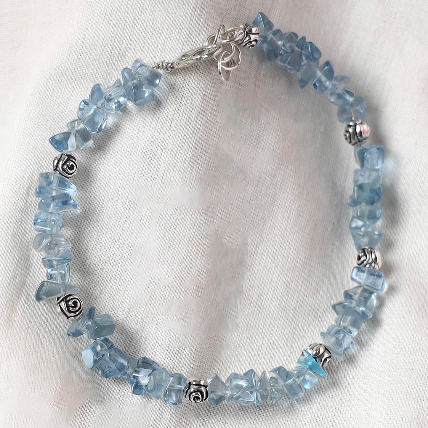 Blue - Handcrafted Stone Work GS Anklet 17