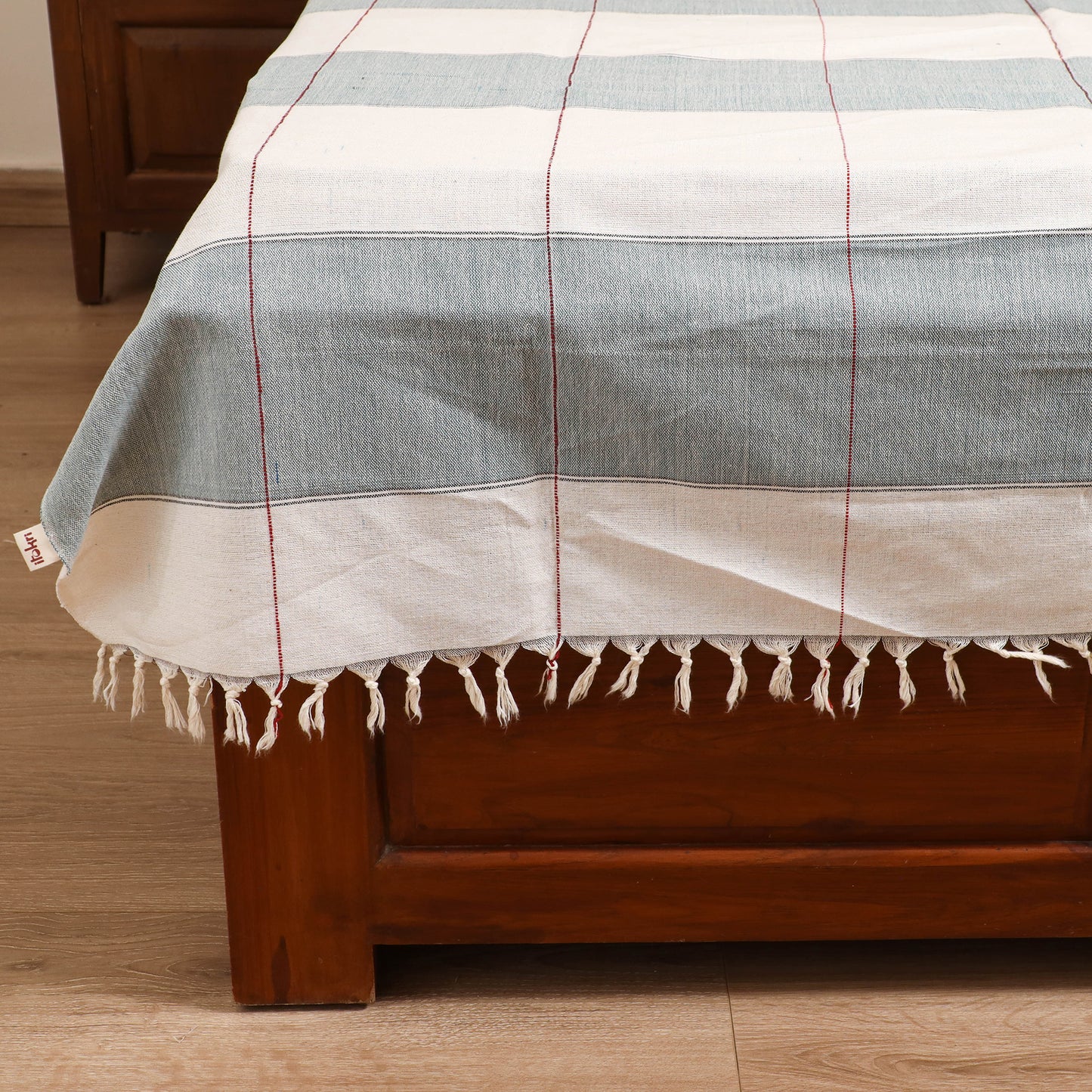 Handloom Cotton Single Bedsheet (90 x 60 in) 341
