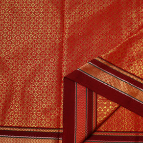 Orange - Karnataka Weave Cotton Khun Fabric 03