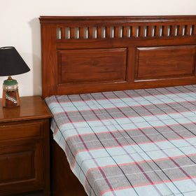 Handloom Cotton Single Bedsheet (90 x 60 in) 342
