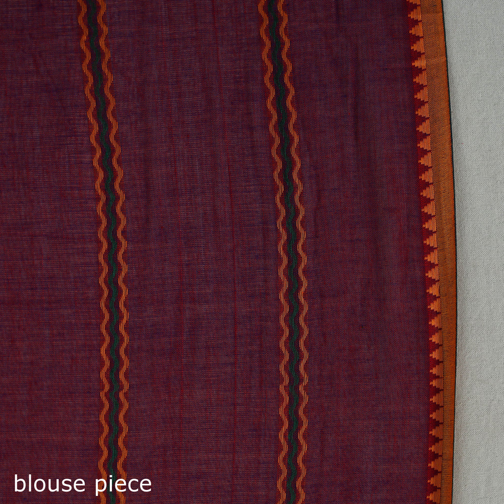 Purple - Mercerised Cotton Dharwad Saree 01