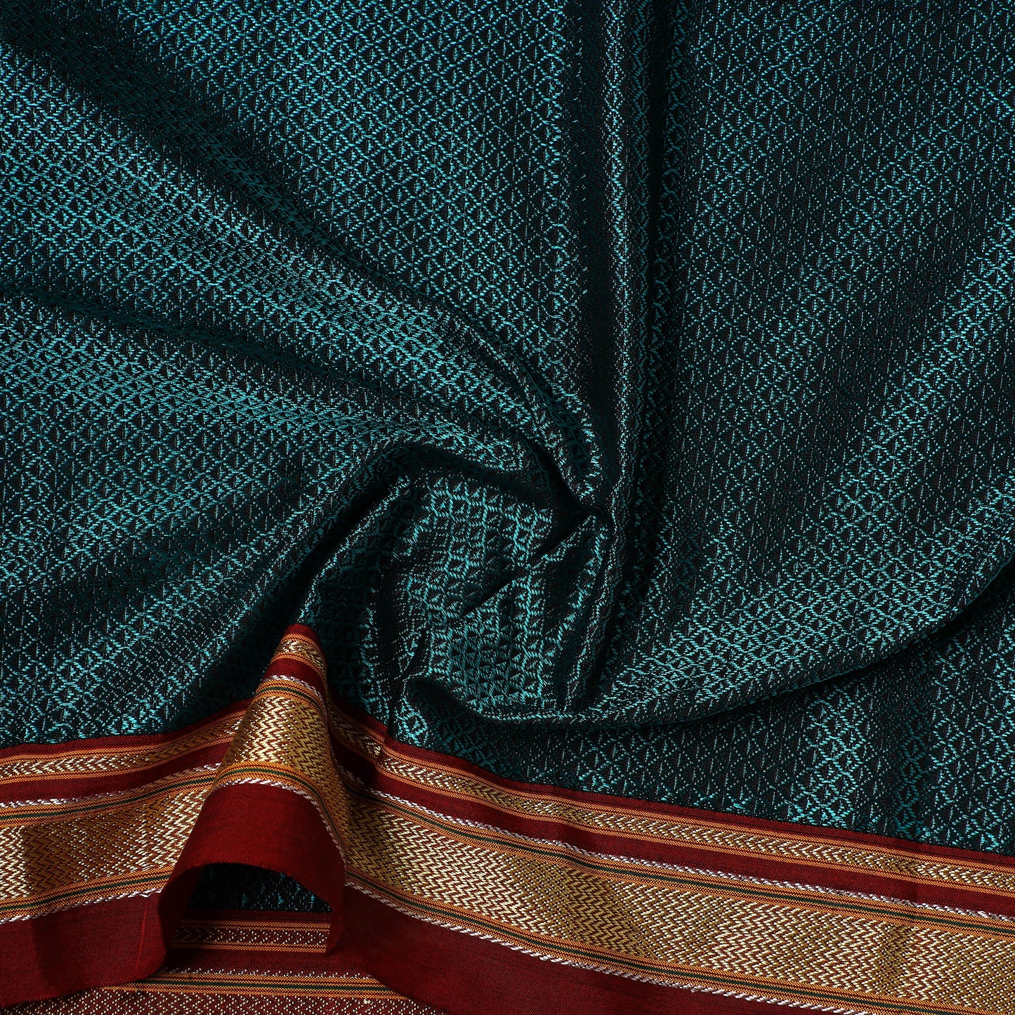 Green -  Karnataka Weave Cotton Khun Fabric 04