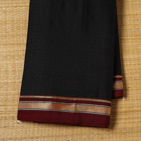 Black - Karnataka Weave Cotton Khun Fabric 05