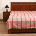 Handloom Cotton Single Bedsheet (90 x 60 in) 344