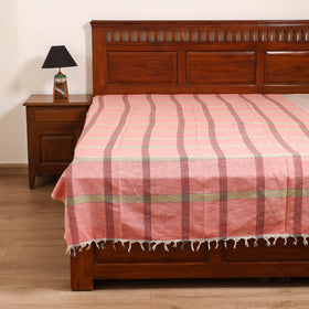 Handloom Cotton Single Bedsheet (90 x 60 in) 344