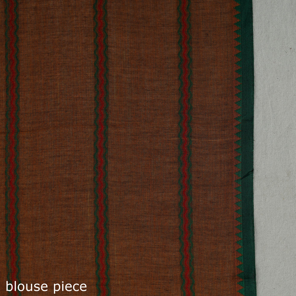 Brown - Mercerised Cotton Dharwad Saree 03