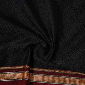 Black - Karnataka Weave Cotton Khun Fabric 05