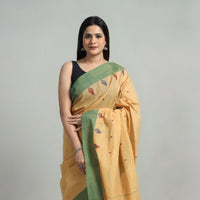 Yellow - Cotton Thread Buti Dharwad Saree 04