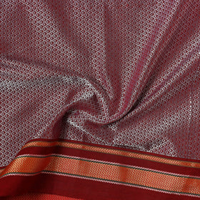 Maroon - Karnataka Weave Cotton Khun Fabric 06