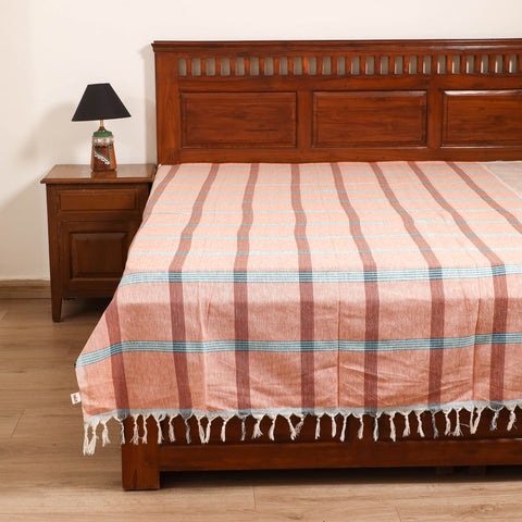 Handloom Cotton Single Bedsheet (90 x 60 in) 345