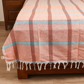 Handloom Cotton Single Bedsheet (90 x 60 in) 345