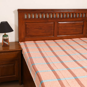 Handloom Cotton Single Bedsheet (90 x 60 in) 345