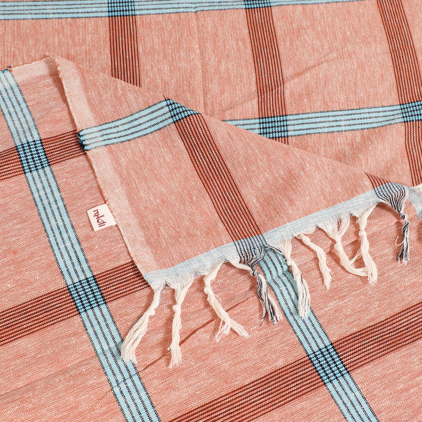 Handloom Cotton Single Bedsheet (90 x 60 in) 345