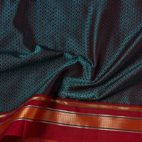 Blue - Karnataka Weave Cotton Khun Fabric 07