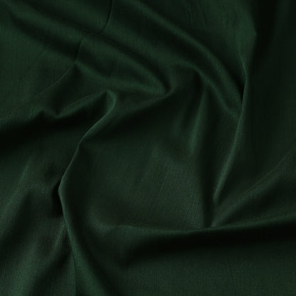 Dark Green - Plain Slub Silk Fabric 05