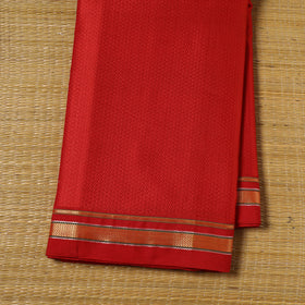 Red - Karnataka Weave Cotton Khun Fabric 08