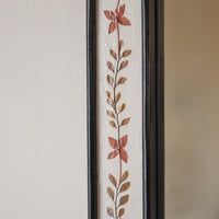 Rectangle - Natural Flower Art Work Wooden Wall Mirror (16 x 11 in)