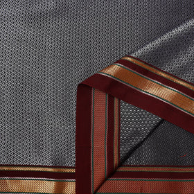 Grey - Gray - Karnataka Weave Cotton Khun Fabric 10