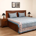 Sanganeri Hand Block Print Cotton Double Bedsheet Set (108 x 90 in) 01