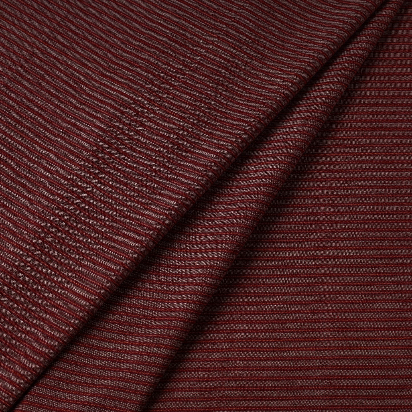 Maroon - Jhiri Pure Handloom Cotton Fabric