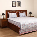 Sanganeri Hand Block Print Cotton Double Bedsheet Set (108 x 90 in) 02