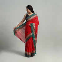 Red - Mercerised Cotton Thread Border Dharwad Saree 08