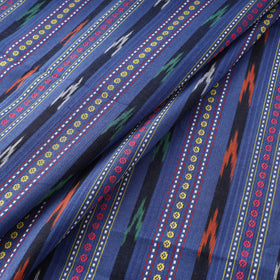 Blue - Cotton Pochampally Dabi Ikat Fabric 26