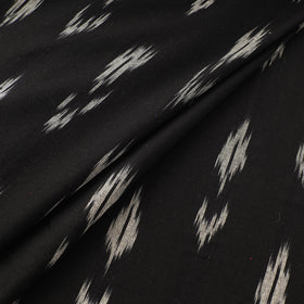 Black - Pochampally Ikat Weave Cotton Fabric 01