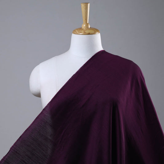 Purple - Plain Slub Silk Fabric