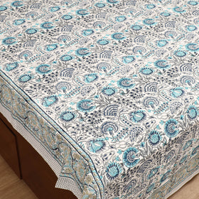 Sanganeri Hand Block Print Cotton Double Bedsheet Set (108 x 90 in) 05
