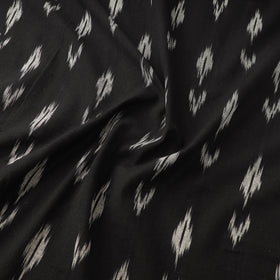 Black - Pochampally Ikat Weave Cotton Fabric 01