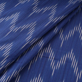 Blue - Pochampally Ikat Weave Cotton Fabric 02