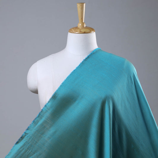 Green - Plain Slub Silk Fabric