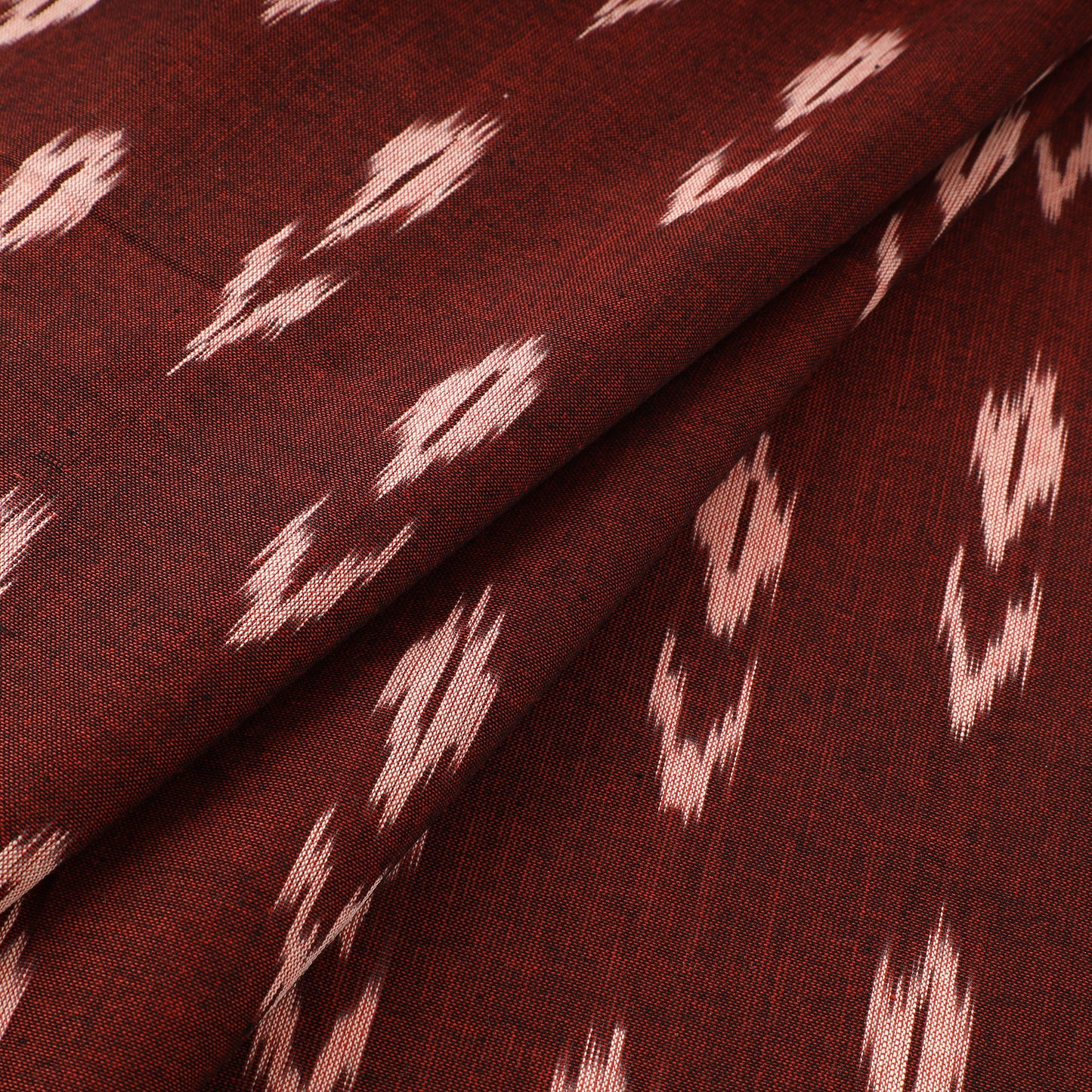 Brown - Pochampally Ikat Weave Cotton Fabric 03