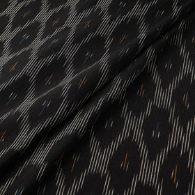 Black - Pochampally Ikat Weave Cotton Fabric 04
