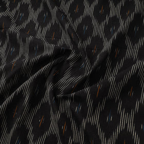 Black - Pochampally Ikat Weave Cotton Fabric 04
