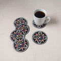 Multicolor - Handpainted Mandala Art Wooden Coasters (Set of 6) 02