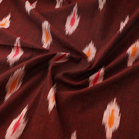 Brown - Pochampally Ikat Weave Cotton Fabric 05