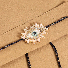 Hand Embroidered Thread Work Rakhi