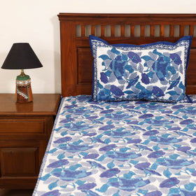 Sanganeri Hand Block Print Cotton Double Bedsheet Set (108 x 90 in) 07