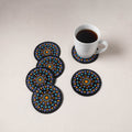 Purple - Handpainted Mandala Art Wooden Coasters (Set of 6) 04