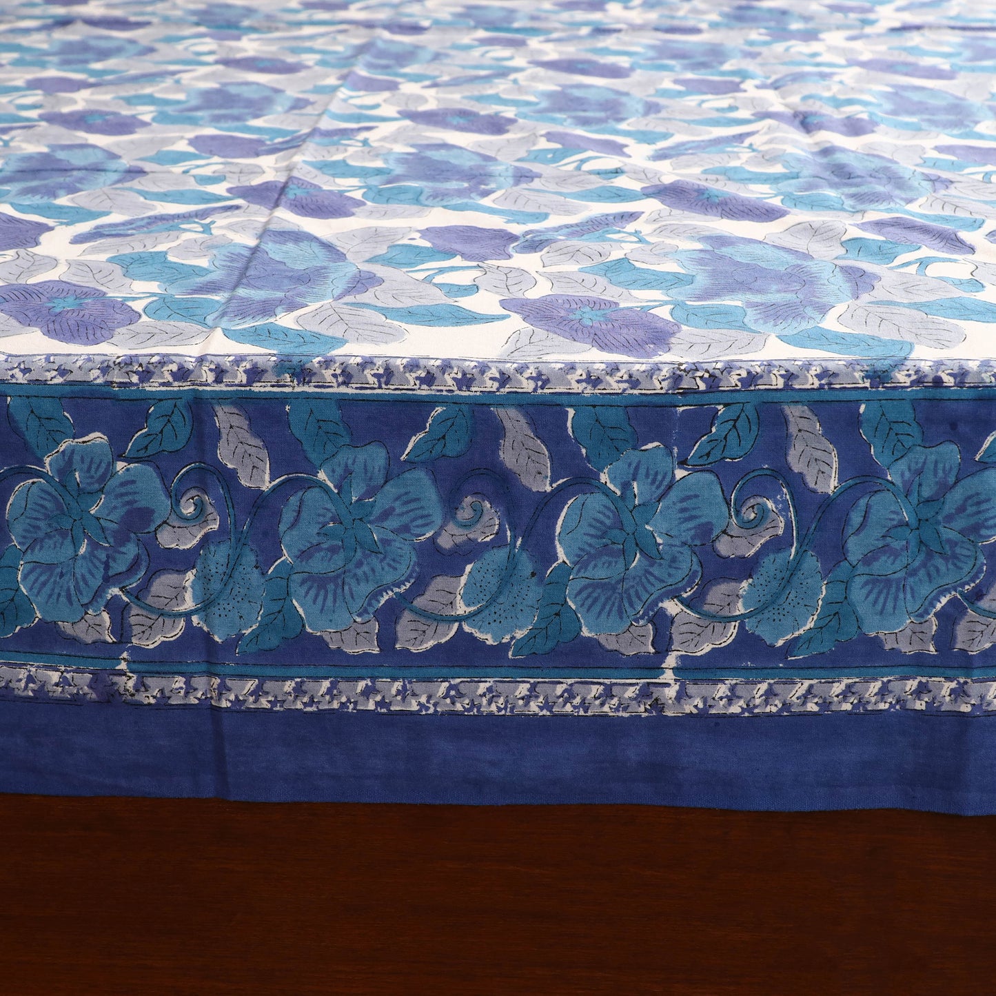 Sanganeri Hand Block Print Cotton Double Bedsheet Set (108 x 90 in) 07