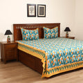 Sanganeri Hand Block Print Cotton Double Bedsheet Set (108 x 90 in) 08