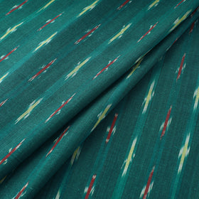 Green - Pochampally Ikat Weave Cotton Fabric 09
