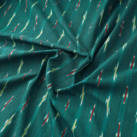 Green - Pochampally Ikat Weave Cotton Fabric 09