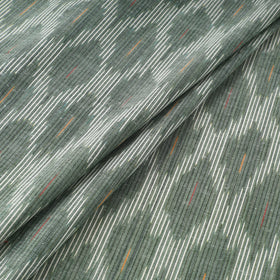 Grey - Gray - Pochampally Ikat Weave Cotton Fabric 10
