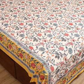 Sanganeri Hand Block Print Cotton Double Bedsheet Set (108 x 90 in) 10